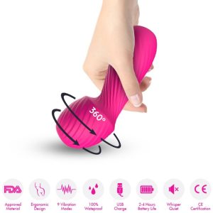 MASSAJADOR VIBRADOR DAZZLE (FÚCSIA) - Image 2