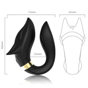 VIBRADOR PARA CASAIS FOX COM COMANDO (PRETO) - Image 3
