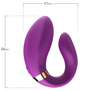 VIBRADOR PARA CASAIS CRESCENT COM COMANDO (ROXO) - Image 3