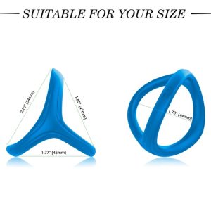 ANEL PARA O PÉNIS TRESOR DOUBLE (AZUL) - Image 2