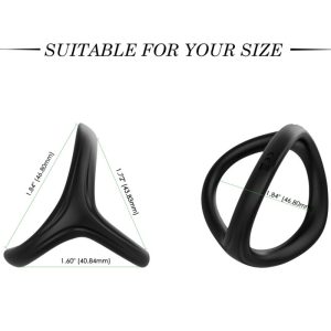 ANEL PARA O PÉNIS TRESOR DOUBLE (PRETO) - Image 2