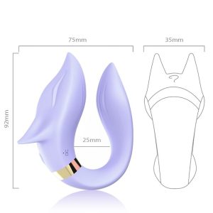 VIBRADOR PARA CASAIS FOX COM COMANDO (LILÁS) - Image 3