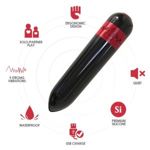 BALA VIBRATÓRIA ARMONY ROCKET COM COMANDO (PRETO) - Image 3
