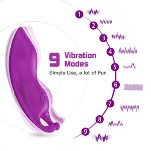 VIBRADOR PARA ROUPA INTERIOR HONEYBEE (ROXO) - Image 9