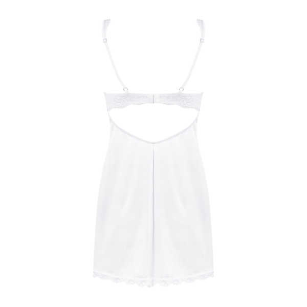 CAMISA DE NOITE E TANGA AMOR BLANCO OBSESSIVE S/M