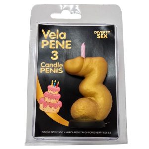 VELA EM FORMATO DE PÉNIS