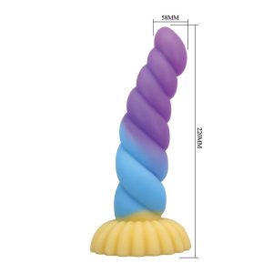 DILDO POWER MONSTERS UNICORN TRICOLOR COM VENTOSA | 22 CM - Image 7