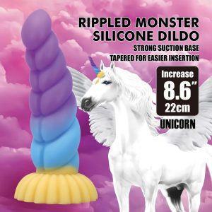 DILDO POWER MONSTERS UNICORN TRICOLOR COM VENTOSA | 22 CM - Image 9