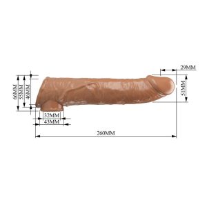 MANGA EXTENSORA PARA O PÉNIS AJUSTÁVEL (PELE ESCSURA) | 26 CM Ø 4 CM - Image 9