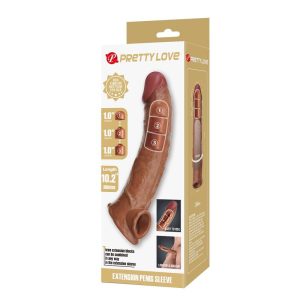 MANGA EXTENSORA PARA O PÉNIS AJUSTÁVEL (PELE ESCSURA) | 26 CM Ø 4 CM - Image 3