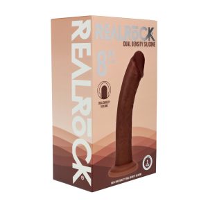 DILDO CURVO DE DUPLA DENSIDADE COM VENTOSA (PELE ESCURA) | 20.5 CM - Image 5