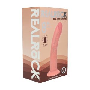DILDO CURVO DE DUPLA DENSIDADE COM VENTOSA (PELE CLARA) | 20.5 CM - Image 5