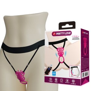 PRETTY LOVE - BUTTERFLY APP CONTROL PANTY MASSAGER PINK - Image 1