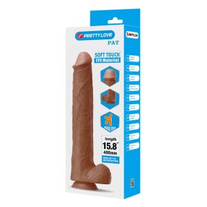 DILDO REALISTA FLEXÍVEL COM VENTOSA PAT (PELE ESCURA) | 40 CM - Image 7