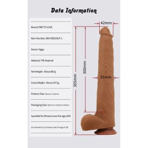 DILDO REALISTA COM PELE DESLIZANTE VIGGO | 36.5 CM - Image 9
