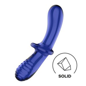 DILDO DE VIDRO DOUBLE CRYSTAL AZUL SATISFYER - Image 5