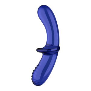 DILDO DE VIDRO DOUBLE CRYSTAL AZUL SATISFYER - Image 2