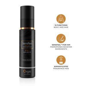 LOÇÃO 10 EM 1 PARA CORPO E CABELO COM FEROMONAS SENSFEEL FOR MAN 100ML ORGIE - Image 3
