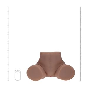BODYFORMS - CLARA VOSSIN - DUAL ENTRY VIBRATING MASTURBATOR - 6,3 KG / 14.1 LBS - BROWN - Image 5