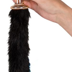 PLUG ANAL EM VIDRO COM CAUDA PRETA - Image 4